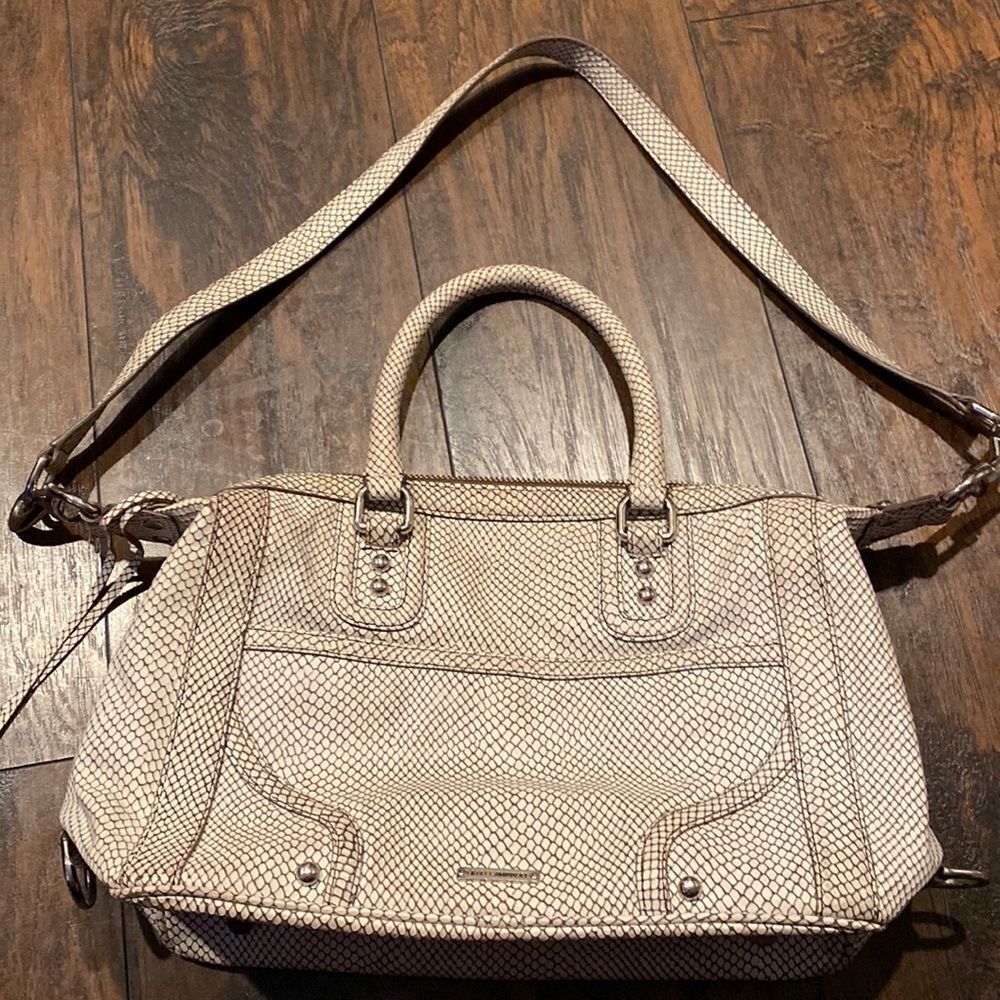 Rebecca Minkof reptile skin texture crossbody satchel bag purse ( snake skin )